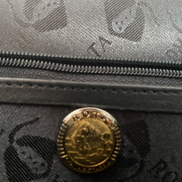 ROTA genuine stingray and leather handbag purse black with white spots NWOT - Picture 4 of 6